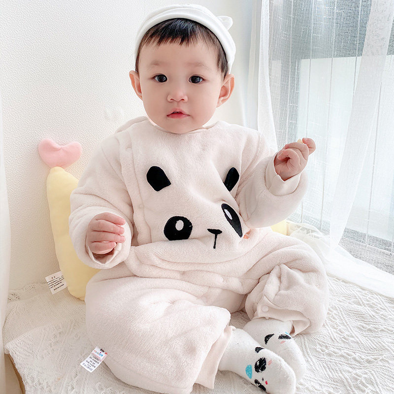 婴儿冬季外出抱衣网红冬装装连体衣 优奇连身衣/爬服/哈衣