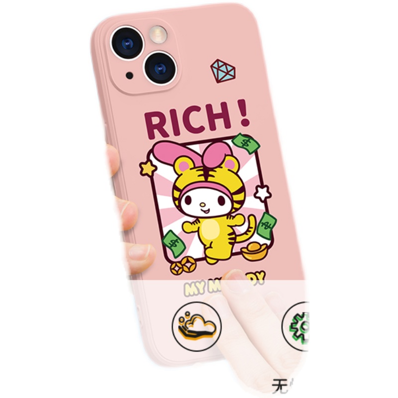 正版hellokitty苹果13手机壳液态硅胶iphone13promax保护套防摔虎 - 图3