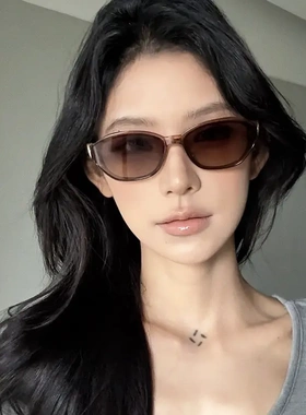 复古猫眼墨镜女潮2025新款高级感偏光防紫外线方圆脸显瘦太阳眼镜