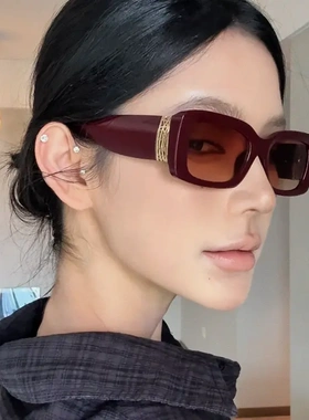 25年新款3D立体网形金属宽腿墨镜大框方形大脸女士太阳镜防紫外线