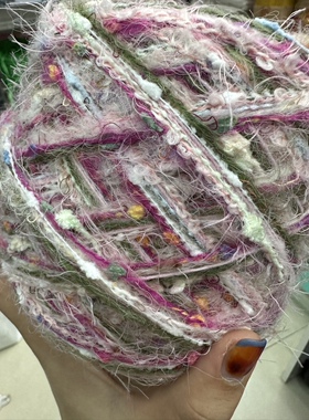 小红书同款蝴蝶结流浪包diy材料混毛线泫雅风送女友闺蜜围巾手织
