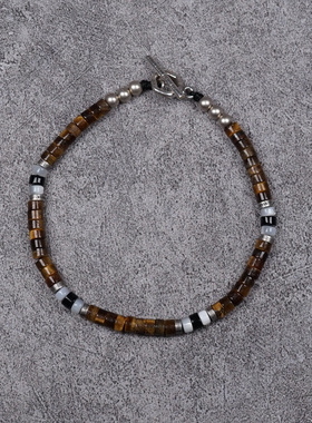 pohier宝喜儿欧美复古虎眼石手链