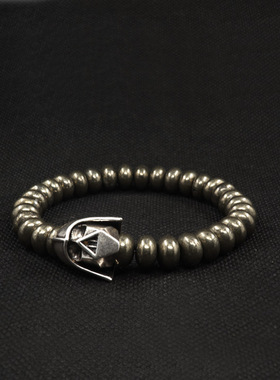 小众天然石黄铁矿男士手链