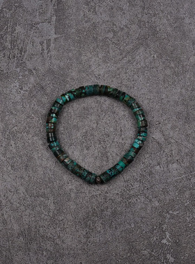 pohier宝喜儿天然原矿绿松石手链