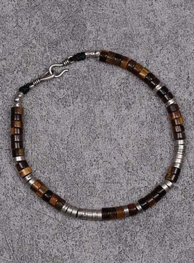 pohier宝喜儿男女虎眼石手链