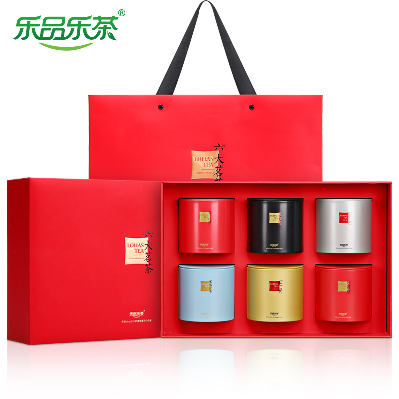 乐品乐茶旗舰店乐品乐茶六大茗茶茶叶礼盒装送礼年货红茶金骏眉特级浓香型送长辈0