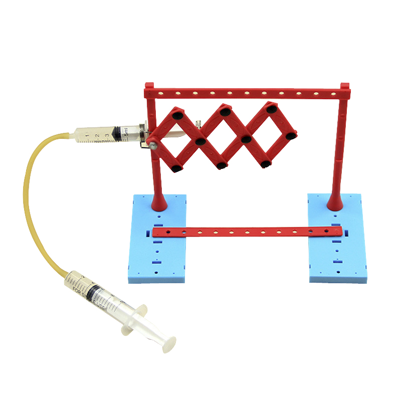 学生科学实验物理科普玩教具儿童科技小制作发明diy气动伸缩门-图3