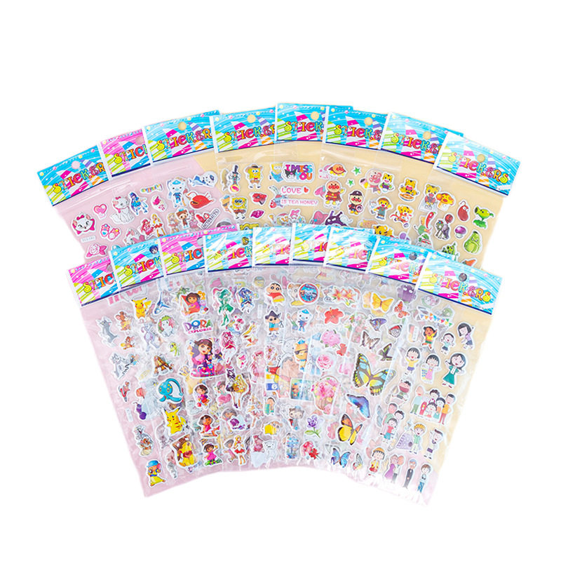 Children's cartoon stickers 3D bubble cute kindergarten early education reward boy baby girl sticker