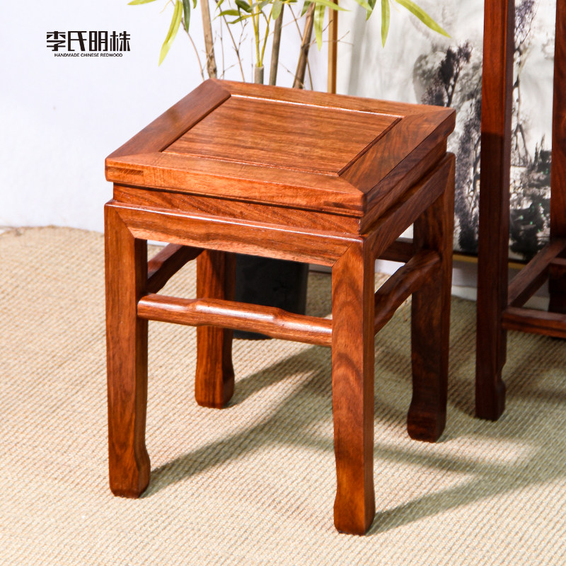 花梨富贵凳红木刺猬紫檀实木方凳餐凳茶几凳梳妆凳洗脚换鞋凳矮凳,淘宝优惠券,粉丝福利购,淘宝优惠卷