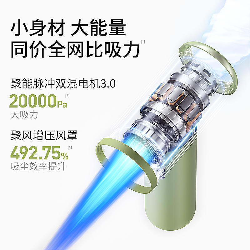 爱图腾车载吸尘器车用大吸力汽车内高强力吸吹一体小型手持大功率