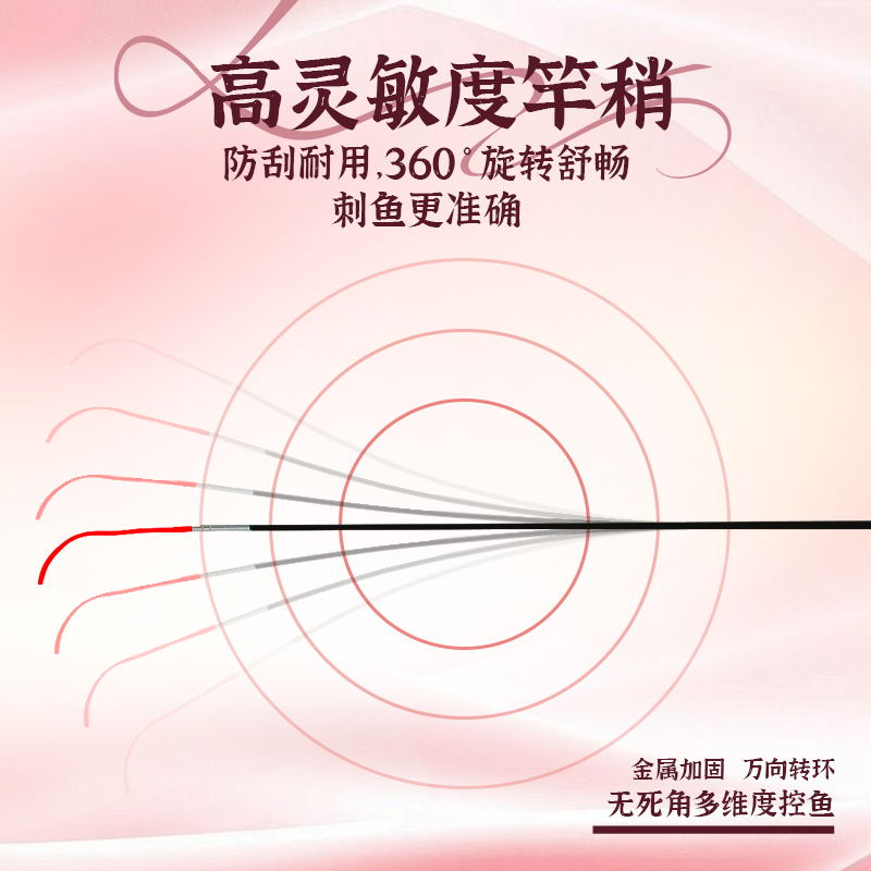 尚艺东美粉鲫2插节竿台钓竿鲫鱼竿本调竿并继竿轻量细手竿,淘宝优惠券,粉丝福利购,淘宝优惠卷