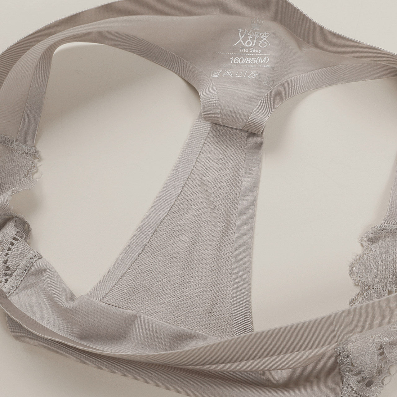 2条装欧美蕾丝性感低腰无痕三角裤 艾舒客内裤