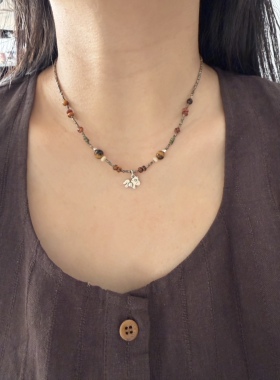 南西Handmade原创设计马上有钱925纯银手工串珠项链新中式礼物