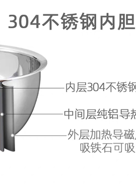 适配格力GDCF-4001Ca电饭煲内锅304不锈钢4L内胆Cg/40X61C/Cb/Cd