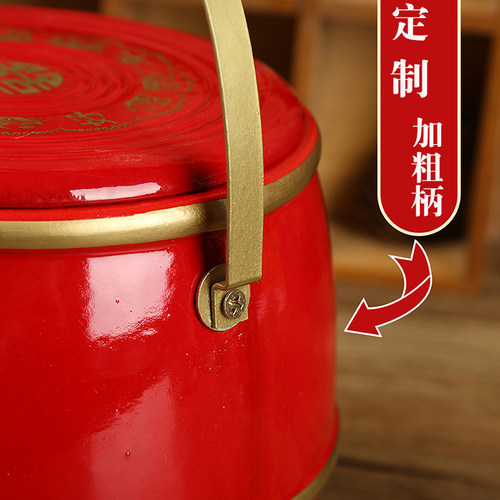 子孙喜桶结婚庆用品大全实木小号马桶陪嫁三件套装痰盂出嫁用喜事 - 图1