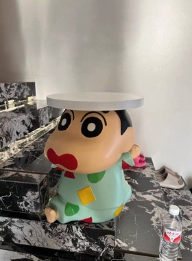 2024新款轻奢高级感奶油风蜡笔小新客厅沙发边几茶几可移动床头柜