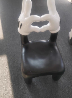 ins米奇比心椅子卧室网红卡通客厅儿童房个性创意装饰小板凳