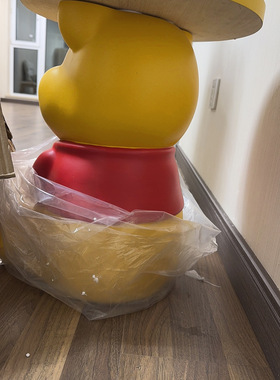 【螺丝款＋木质桌板优质版】维尼熊噗噗茶几迎宾大型客厅落地托盘