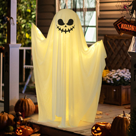 万圣节装饰门口摆件发光搞怪幽灵灯道具户外装扮氛围场景布置道具