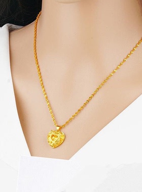 高品质精美沙金项链女百搭不褪色