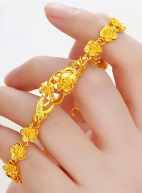 蝴蝶手链女真金色转运珠手串古法