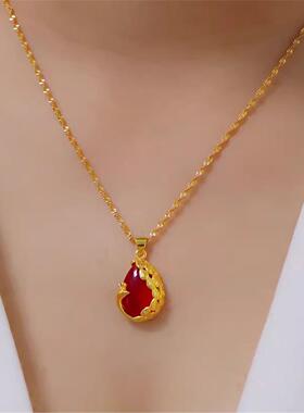 真的很漂亮精美红绿宝石吊坠