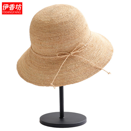 Lafite handmade beach foldable women's straw hat