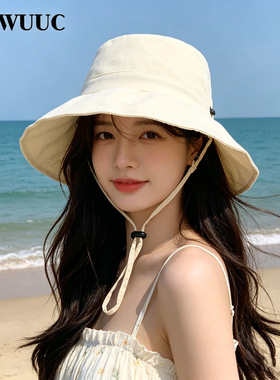 花儿与少年8周冬雨同款帽子渔夫帽防紫外线遮阳帽太阳帽防晒帽女