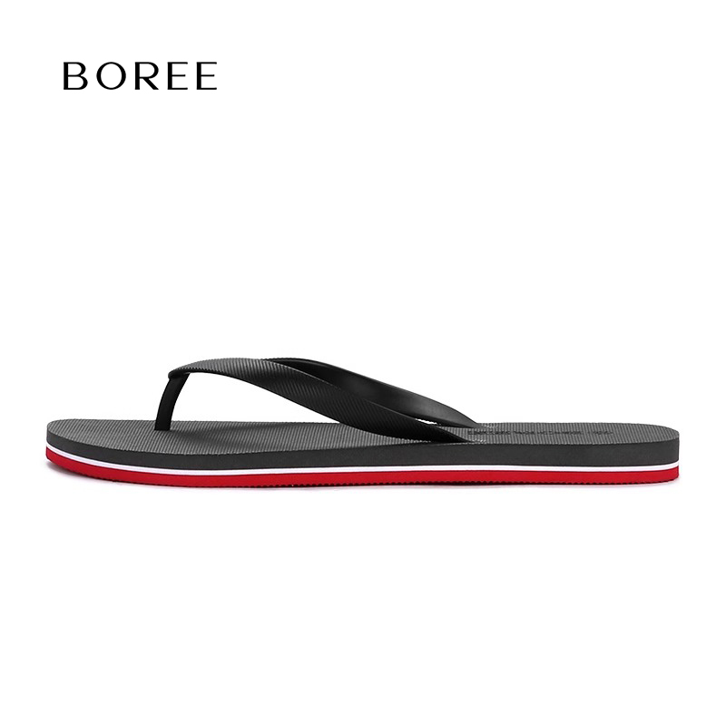 Boree/宝人人字拖男士新款石墨烯橡胶防滑夹脚外穿凉拖百搭沙滩鞋 - 图3