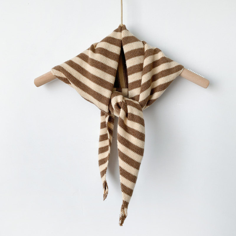 ins条纹三角针织小披肩围巾女秋冬季韩版百搭装饰护颈围脖保暖潮,淘宝优惠券,粉丝福利购,淘宝优惠卷