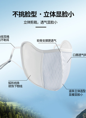 惟嫒网纱防晒口罩立软软骨支撑
