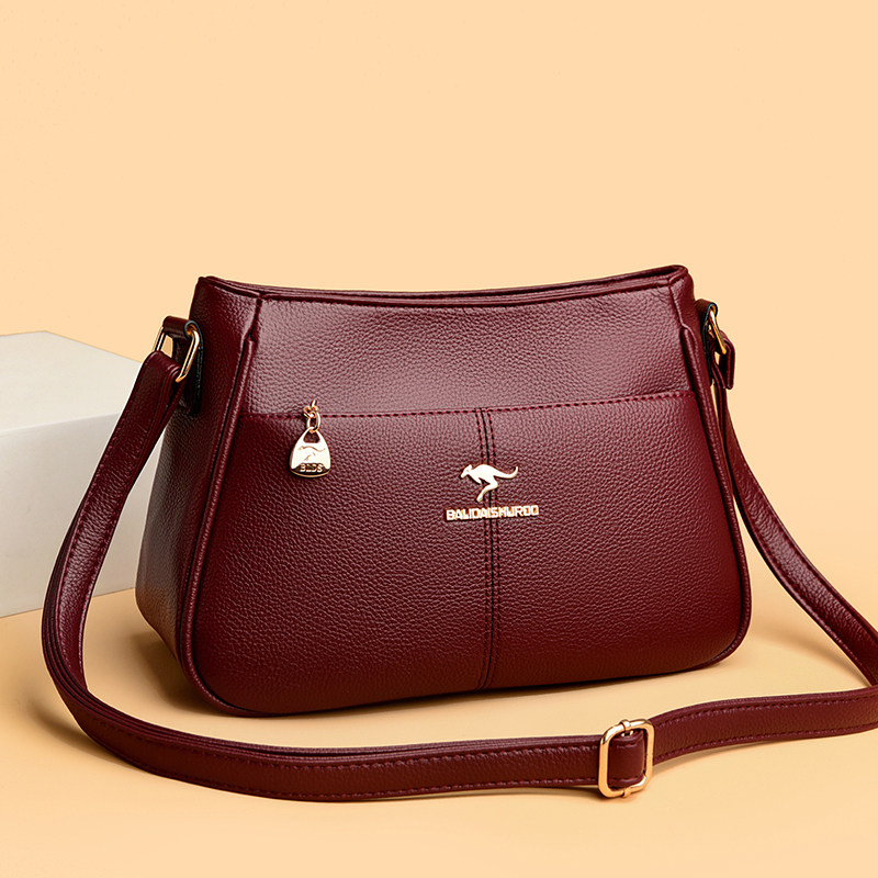 袋鼠小包包女皮包2025新款高级感软皮斜挎包百搭时尚单肩包妈妈包,淘宝优惠券,粉丝福利购,淘宝优惠卷