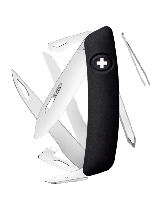 Swiza ຕົ້ນສະບັບ Swiss Army Knife ທີ່ມີດຕັດຮູບຊົງ V-functional folding scissors portable sergeant's cut