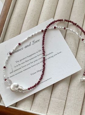 拉丝珠银色大圆球猫眼项链