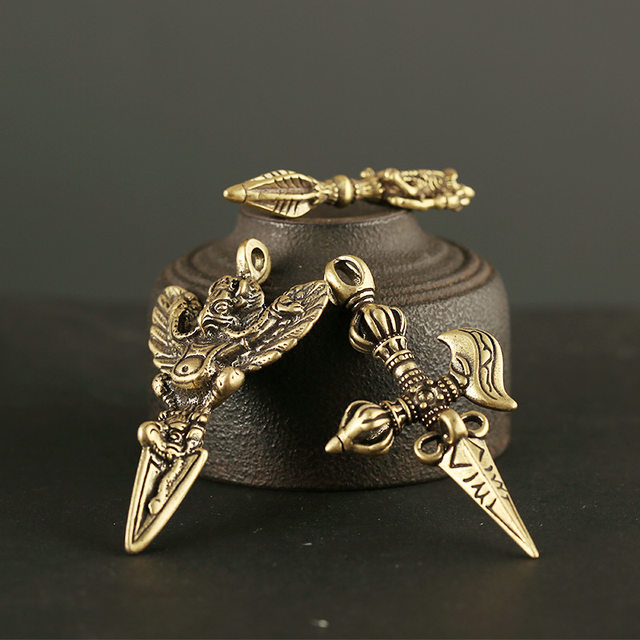 Jungle Leopard Copper Keychain Pendant Antique Miscellaneous Pendant