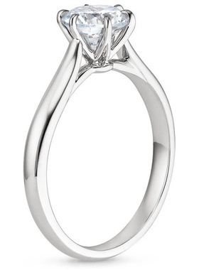 热卖新款白金仿真钻六爪戒指订婚