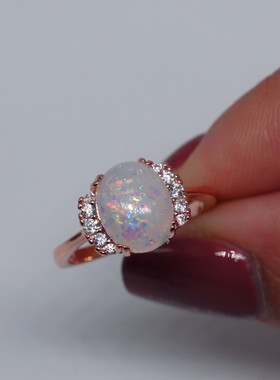 wish欧美新款热卖鹅蛋澳宝戒指