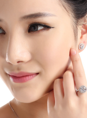 Young速卖通热卖锆石戒指女式韩版时尚八心八箭戒指 手饰厂家直销