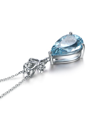 young欧美天然克拉女天蓝海蓝宝