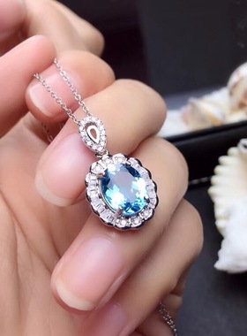 网红同款托帕石直播戒指耳钉吊坠