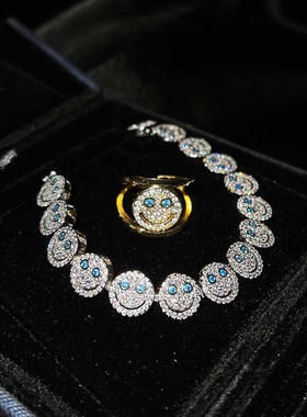 小众youngsmile笑脸微镶手环