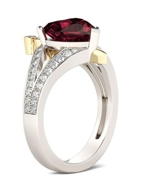 红宝石公主风925银分色18k黄金