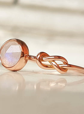 youngwish热卖粉水晶镀18k月光石