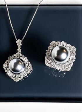 法式仿真大溪地珍珠吊坠