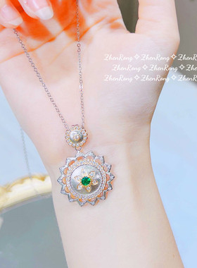 意大利项链复古宫廷风花朵吊坠