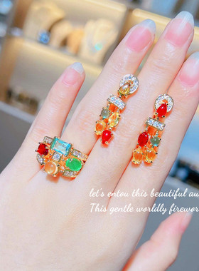 vintage项链闪耀复古耳饰