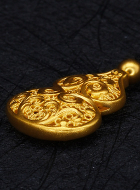 平安扣砂金古法传承福禄葫芦吊坠