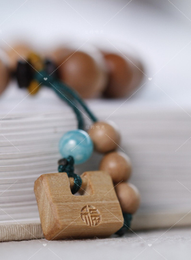 【壮的响亮】檀梦引老山檀香/福锁/紫檀竹节珠/海蓝宝手串手链