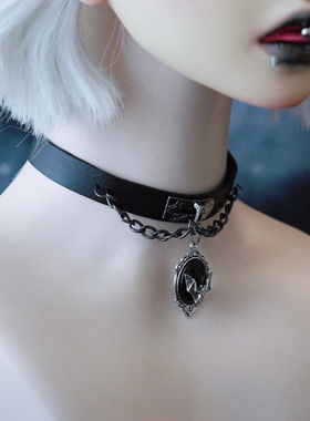 怪糖饰物集原创黑色蝙蝠吊坠颈链