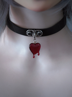 怪糖饰物集原创爱心红吊坠颈链